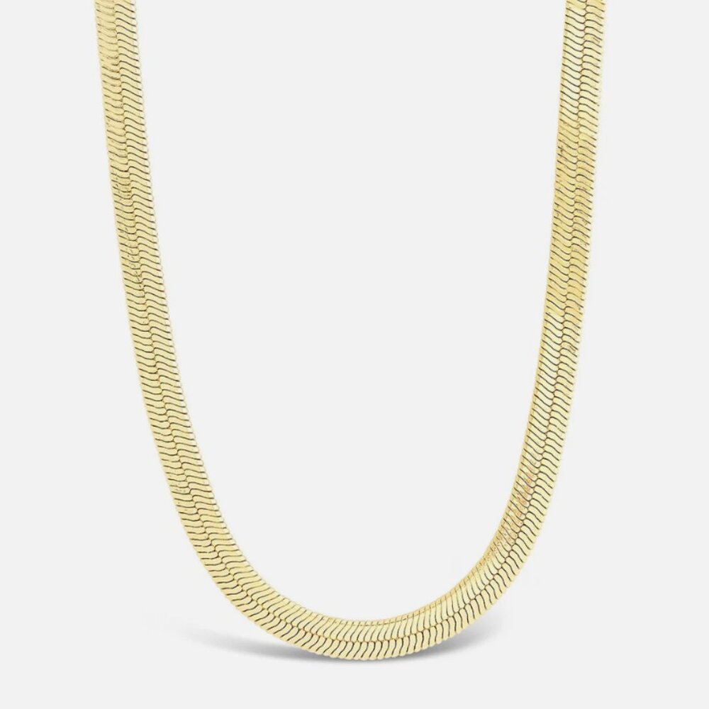 Sterling Forever 14K Gold Plated Herringbone 24" Necklace $92 Retail
